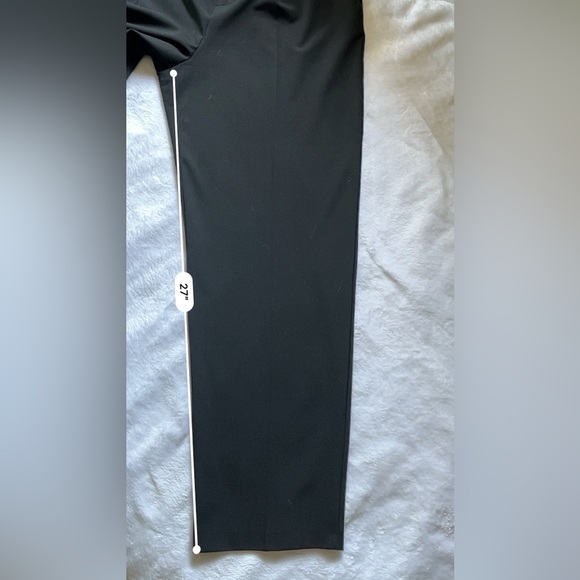 Mango MNG Black High Waisted Pleated Straight Leg Dress Pants Sz 8 - Picture 8 of 17